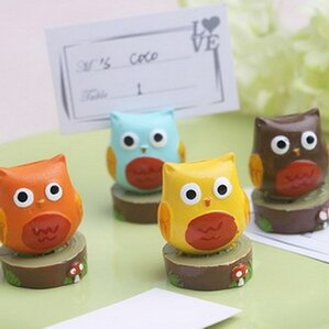 Whooo's the Cutest Baby Owl Place Card Holder Wedding Baby Shower Favor SET OF 4 