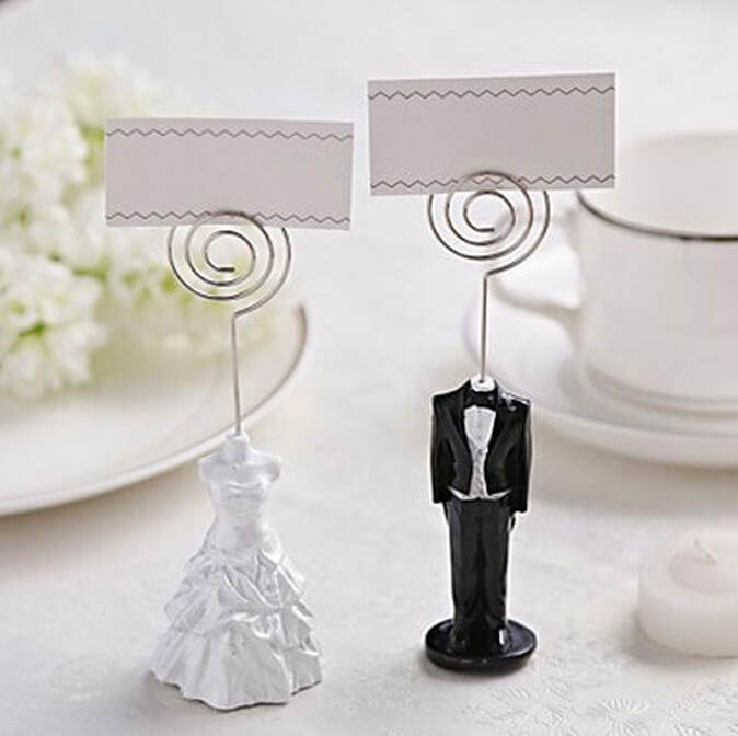 Bride and Groom Place Card Holders Wedding Favors 
